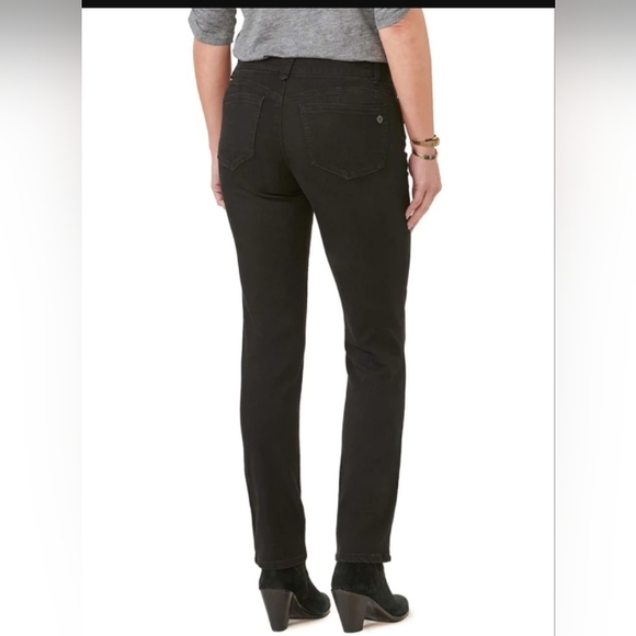 Democracy Ab"solution® Black Denim Straight Leg Jeans Stretchy Curvy - Picture 4 of 8